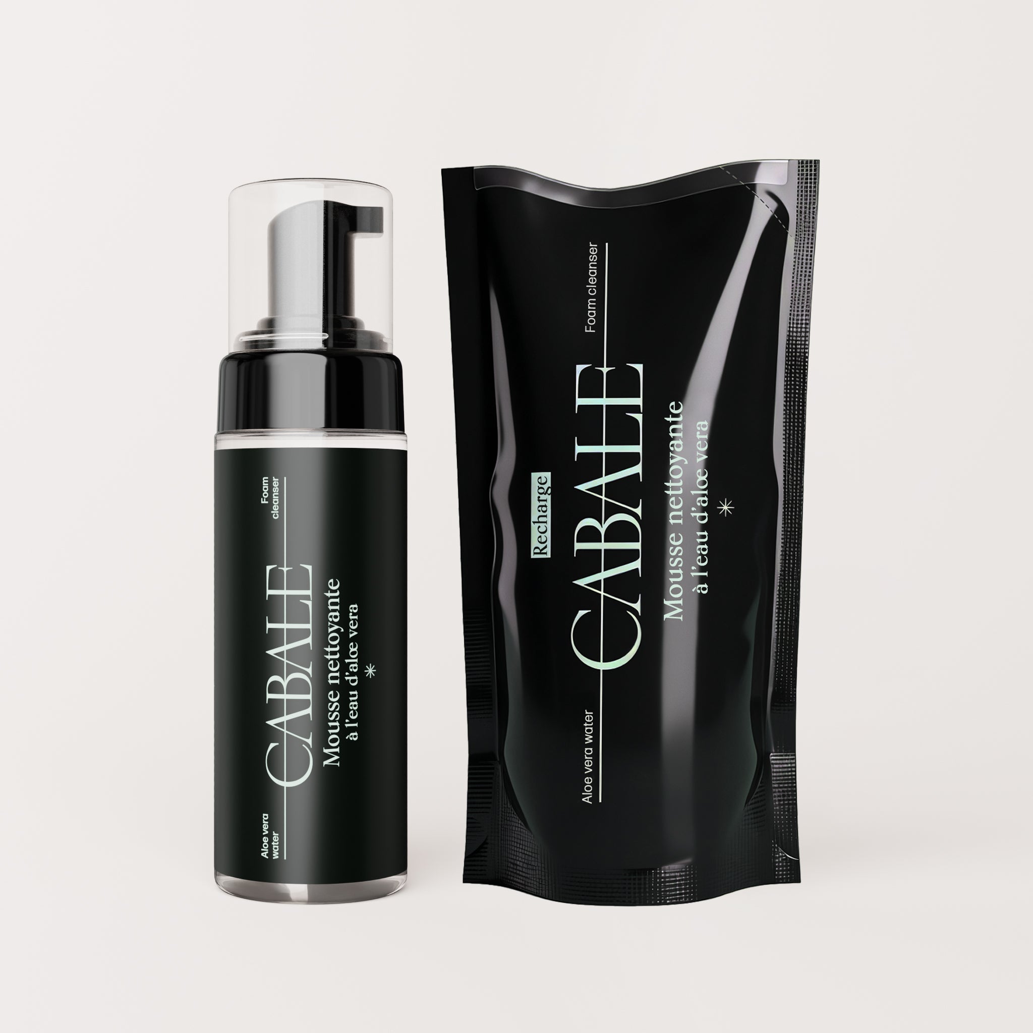 Duo mousse nettoyante et sa recharge
